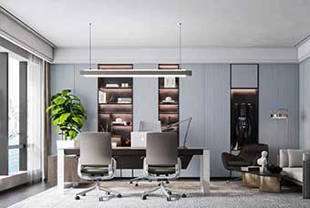 白山轻奢风格-书房