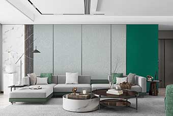 白山轻奢风格-客厅