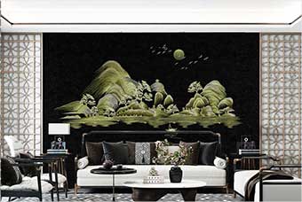 白山森佰汇航空纤维墙咔（湖光山色）