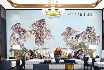 白山森佰汇航空纤维墙咔（鸿运当头）